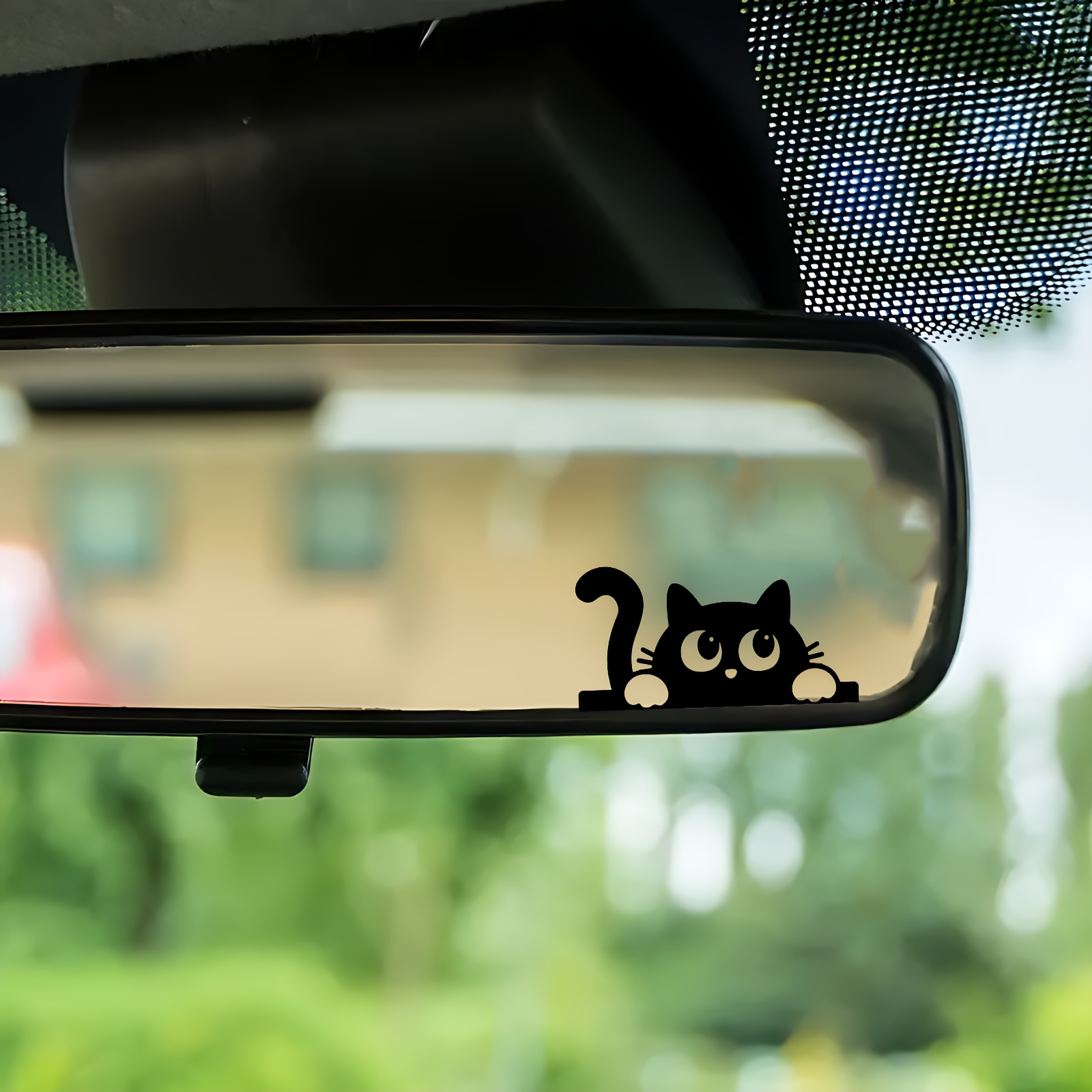 Car Accessories Xmas - Autocollant de rétroviseur de voiture chat