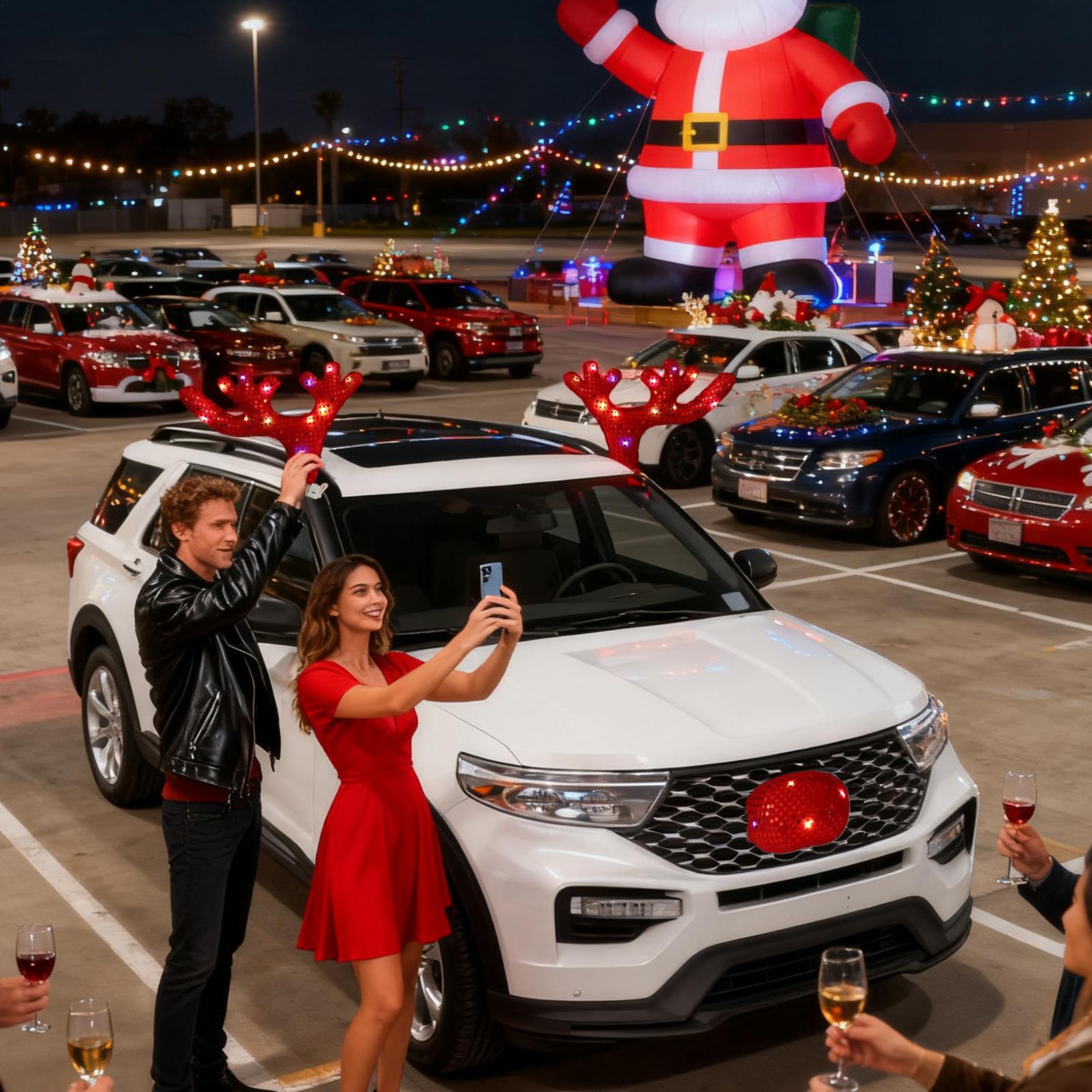 Car Accessories For Winter - Décorations de noël pour voiture, mignon