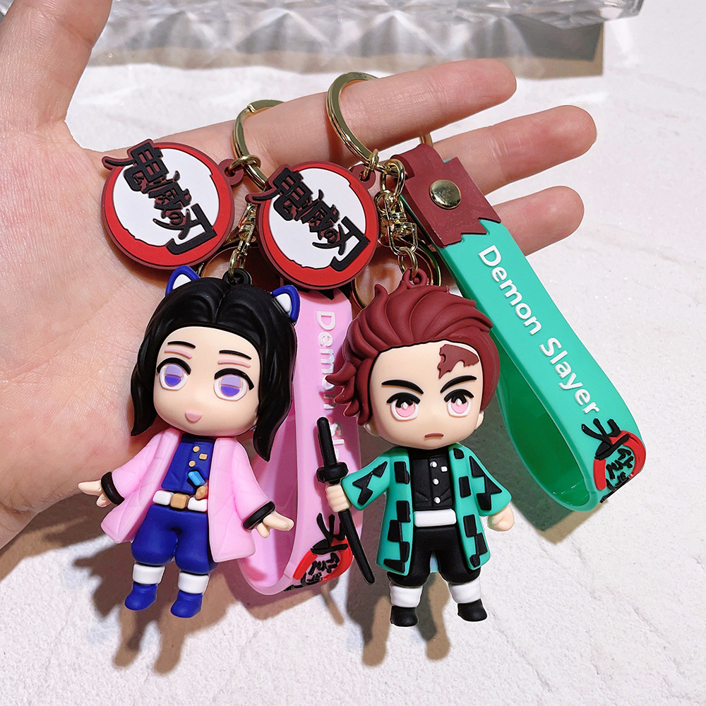 Car Accessories Xmas - Porte-clés Personnages Anime Demon Slayer Halloween