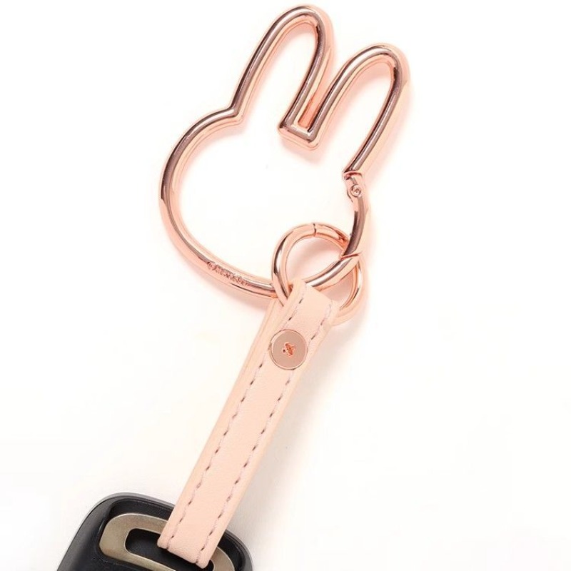Car Accessories Xmas - Porte-clés Miffy Kawaii tête de lapin