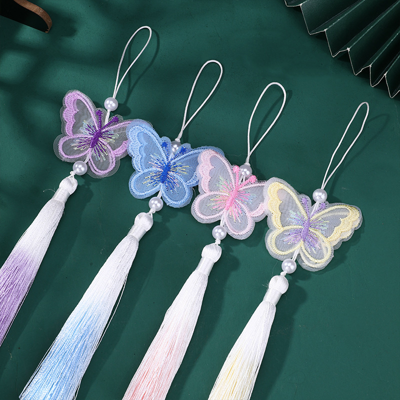 Car Accessories Xmas - Pendentif Papillon Brodé de Perles, Accessoire