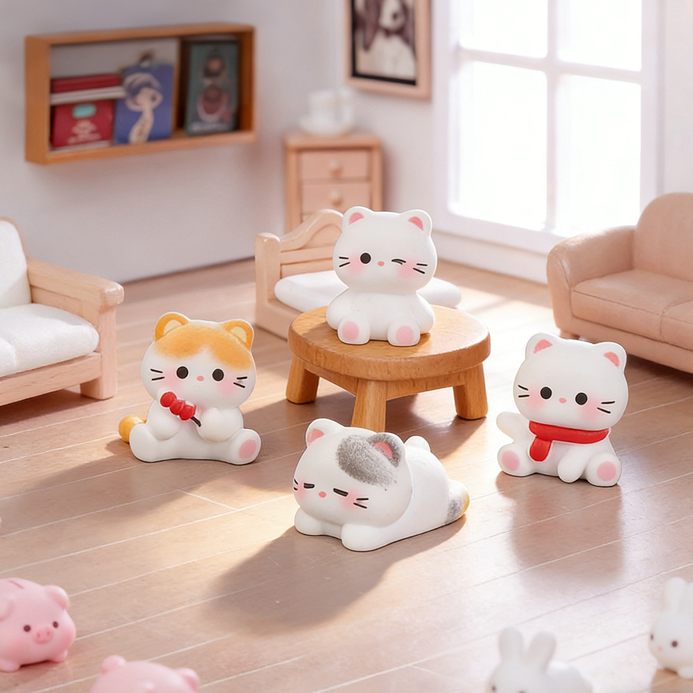 6 figurines de chat mignonnes  - Car Accessories Xmas avis et prix