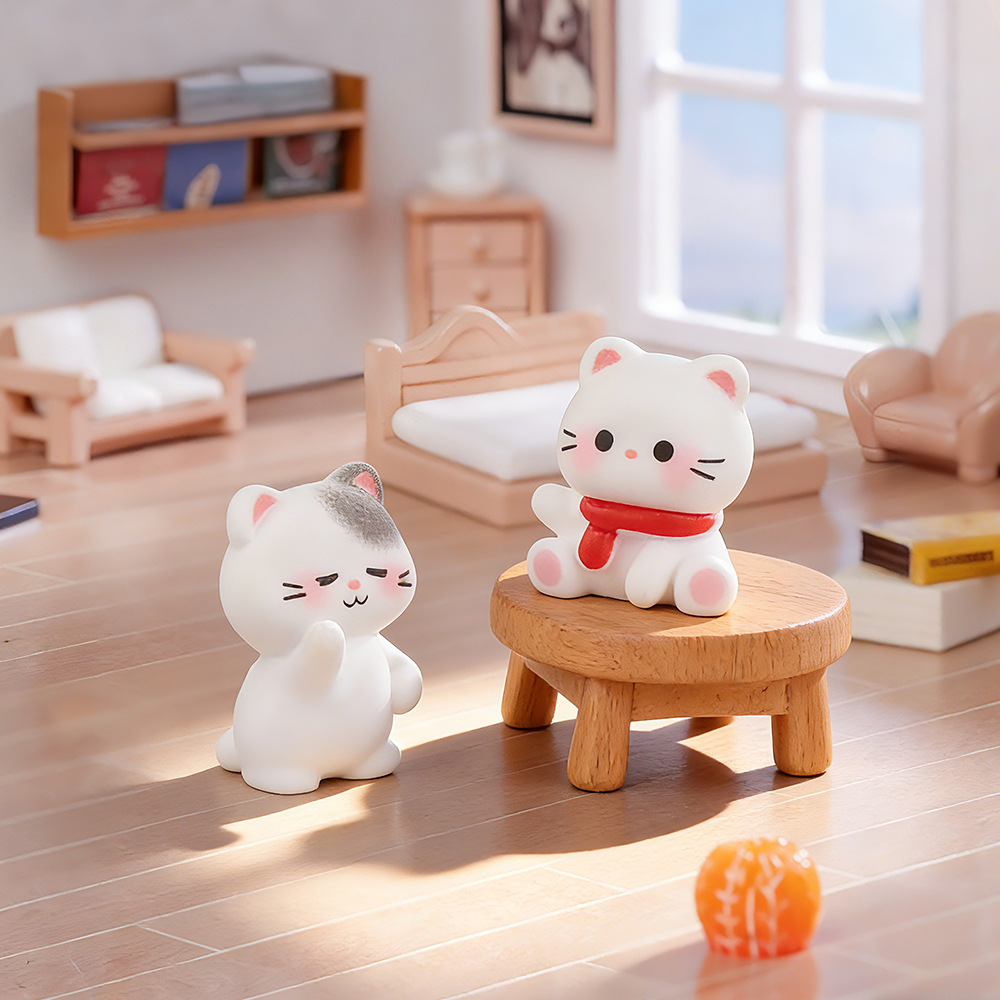 6 figurines de chat mignonnes  - Car Accessories Xmas avis et prix