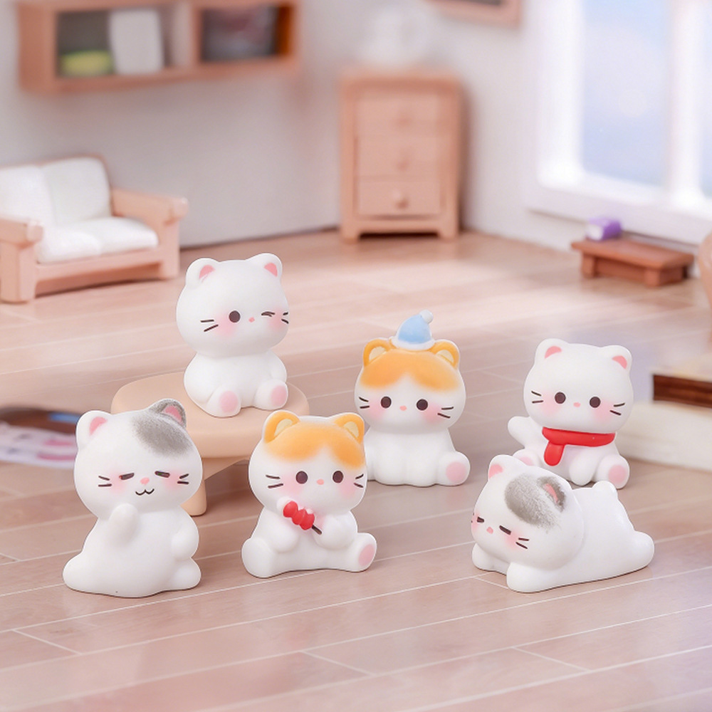 6 figurines de chat mignonnes  - Car Accessories Xmas avis et prix
