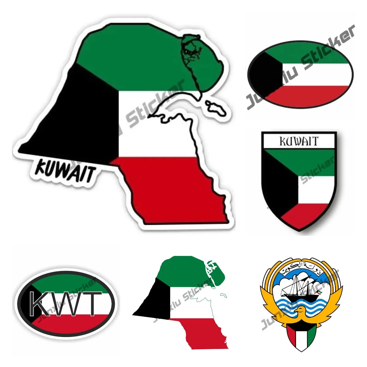 Autocollant carte avec drapeau - Car Accessories Kuwait avis et prix