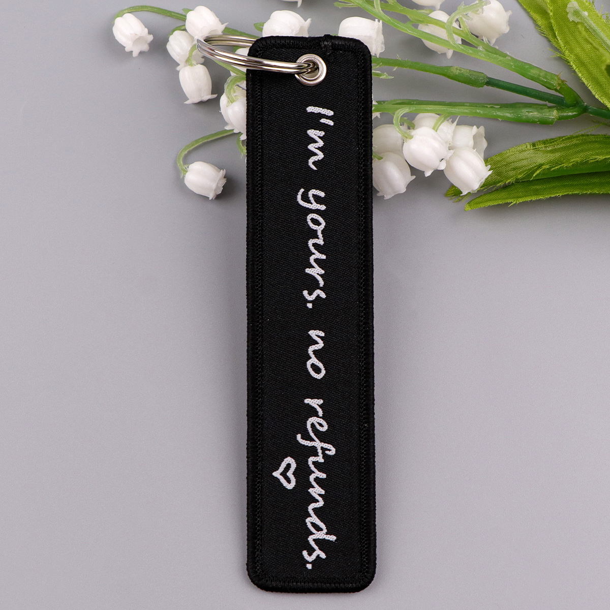 Porte-clés brodé noir, avec ci - Car Accessories Quotation avis et prix